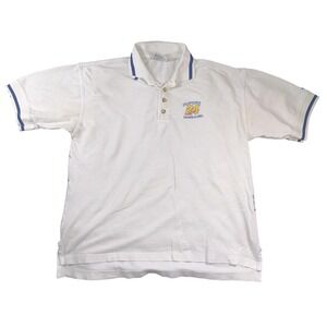Dupont‎ 24 Racing Polo Shirt Mens Large White NASCAR Jeff Gordon Short Sleeve